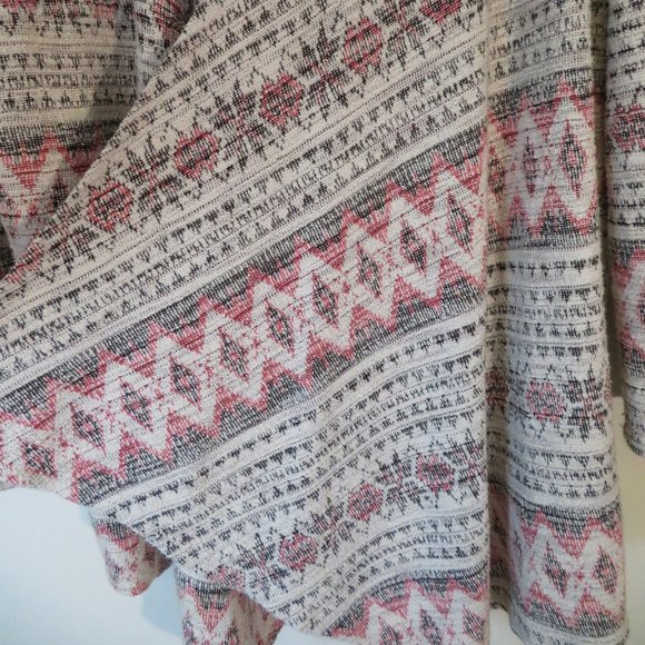 American Eagle | Size XL | Boho Aztec Waterfall Knit Cardigan Sweater - Picture 3 of 7